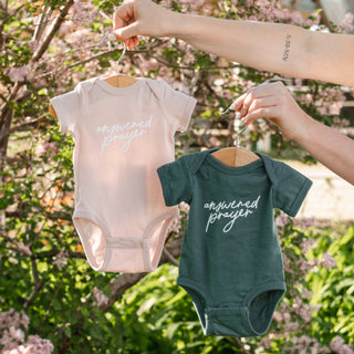 Answered Prayer Baby Bodysuit - Blush