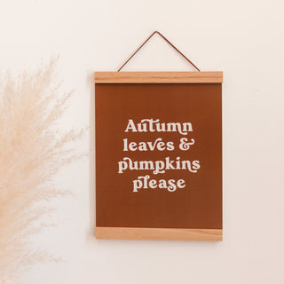 Autumn Leaves and Pumpkins Please Print