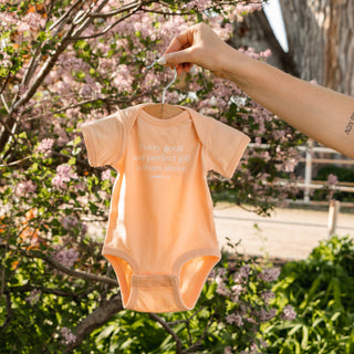 Every Good and Perfect Gift Baby Bodysuit - Peach