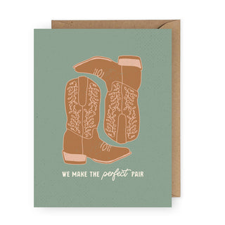Perfect Pair Cowboy Boots Greeting Card