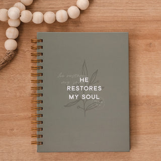 He Restores My Soul Hardcover Journal