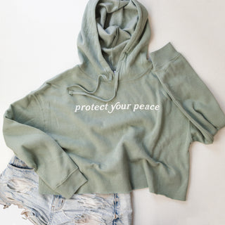 Protect Your Peace Cropped Hood