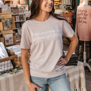 Power in the Name of Jesus Tee - Lavender
