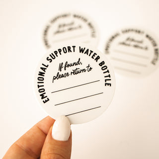 Emotional Support Water Bottle If Found Stickers - Set of 3