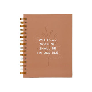 With God Nothing Shall Be Impossible Hardcover Journal