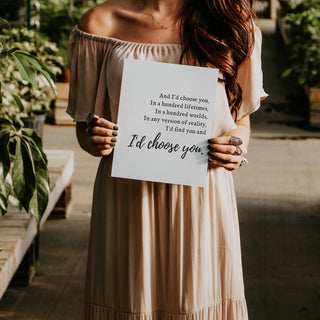 I Choose You Art Prints - Set of 2