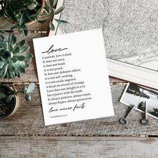 Love Never Fails Art Print