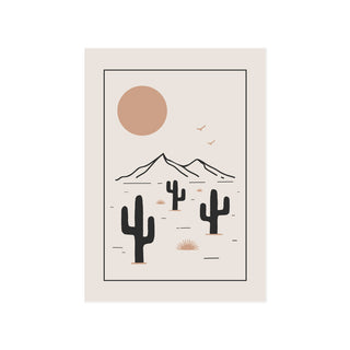 Cactus Scene - Tan