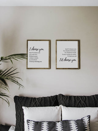 I Choose You Art Prints - Set of 2