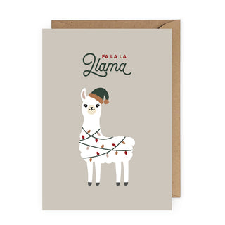 Fa La La Llama Greeting Card