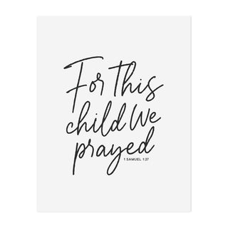 For This Child We Prayed Print
