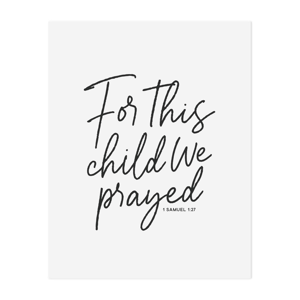 for this child we prayed