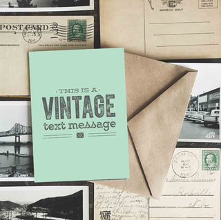 Vintage Text Message Greeting Card