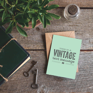 Vintage Text Message Greeting Card
