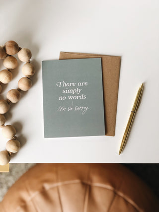 Simply No Words Sympathy Greeting Card