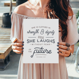 She is Clothed in Strength and Dignity Art Print