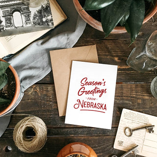 Season's Greetings From Nebraska Greeting Card
