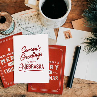 Season's Greetings From Nebraska Greeting Card