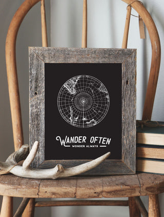 Wander Often, Wonder Always Art Print