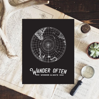 Wander Often, Wonder Always Art Print