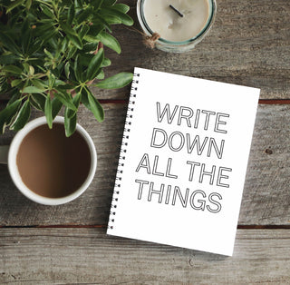 Write Down All the Things Softcover Notebook