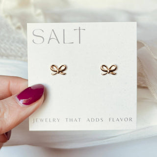 Bow Studs - 18k Gold