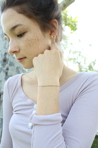 21st Milestone Birthday Bracelet - A Bead for Each Year: Yellow Gold