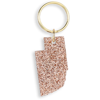 Glitter Keychain - State - NEBRASKA