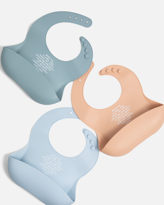 Meal Blessing Silicone Bib: Sage Green