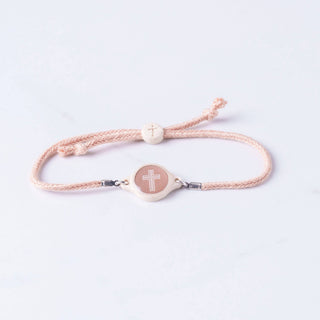 Tap To Pray™ - Survivor Series Handmade Bracelets: Mocha + Cross