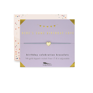 Birthday Bracelet + Envelope - 'Here's Some Birthday Love!': Yellow Gold