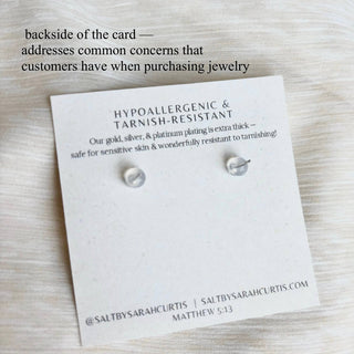Cross Studs - 18k gold  - Dainty Stud Post Earrings