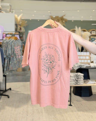 All Things Beautiful Oversized Tee - Peach