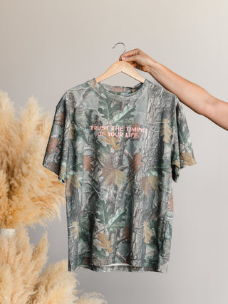 Exactly Where Oversized Camo Tee