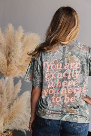Exactly Where Oversized Camo Tee