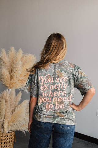 Exactly Where Oversized Camo Tee