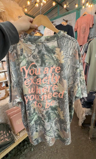 PRE-ORDER // Exactly Where You Need to Be Oversized Camo Tee - JUNE ETA