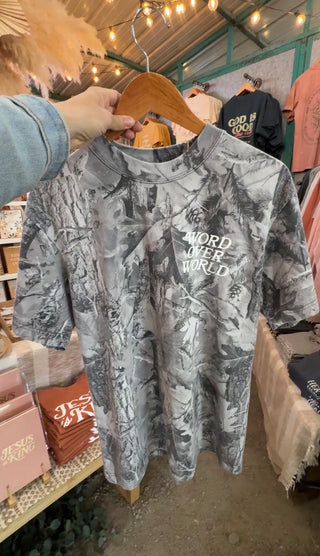 PRE-ORDER // Word Over World Oversized Camo Tee - MAY ETA