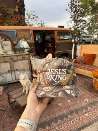 Jesus is King Camo Hat