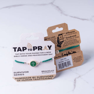 Tap To Pray® Survivor Series Tactical Bracelet: Juniper + Cross