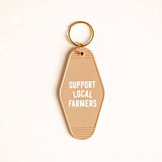 Support Local Farmers Motel Keychain