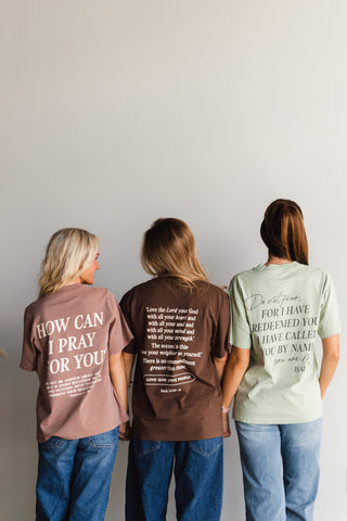Love God, Love People Tee - Brown
