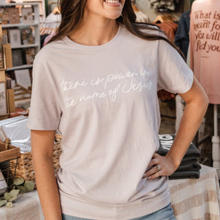 Power in the Name of Jesus Tee - Lavender
