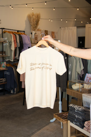 Power in the Name of Jesus Tee - Ivory