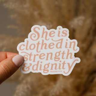 Strength & Dignity Sticker - Blush