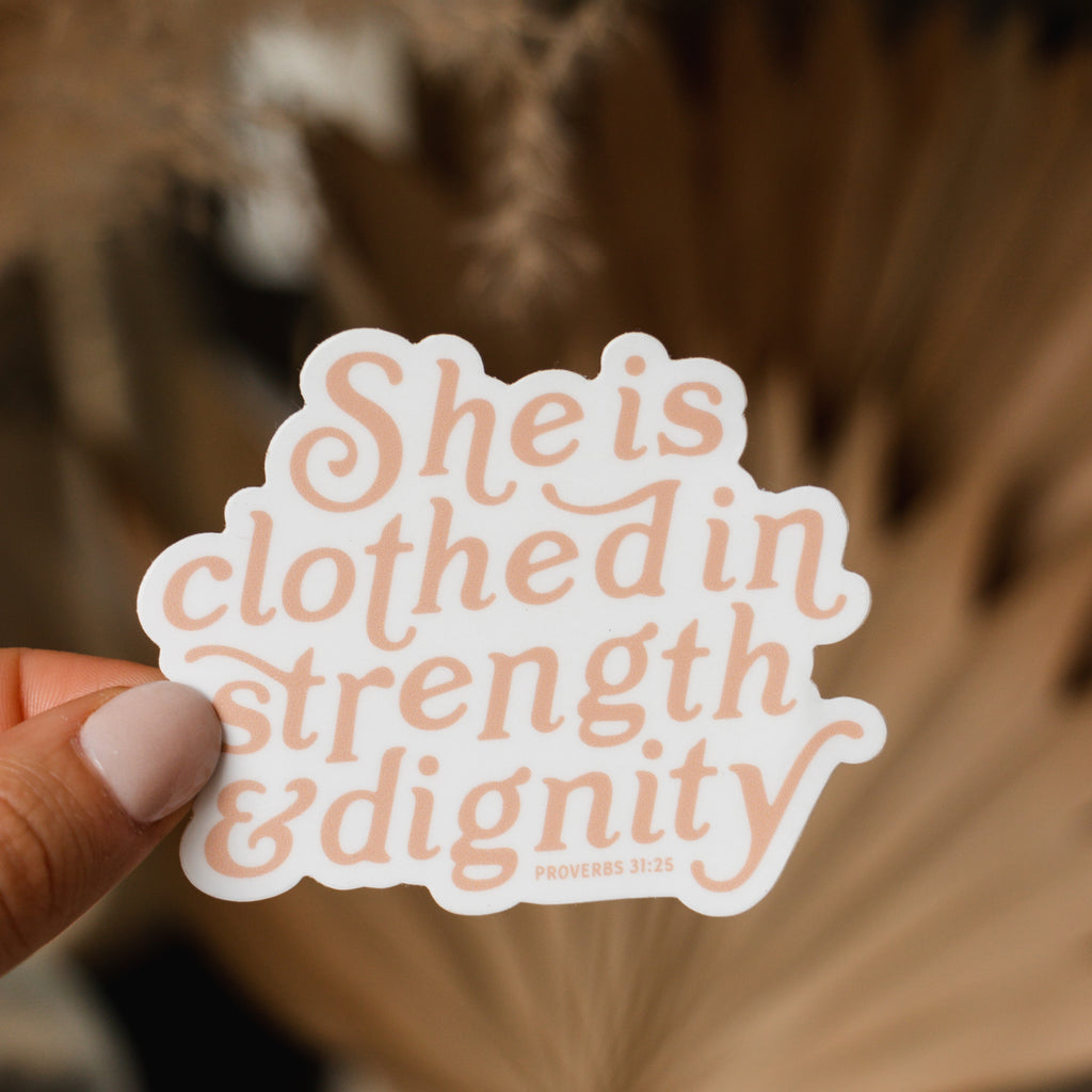Strength & Dignity Sticker - Blush – The Anastasia Co.
