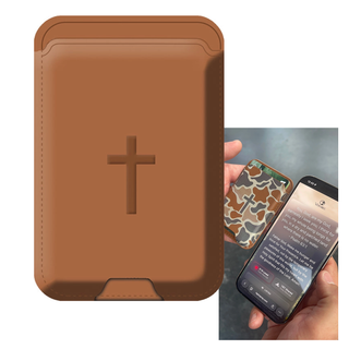 Tap To Pray® Magnetic Wallet - Chestnut