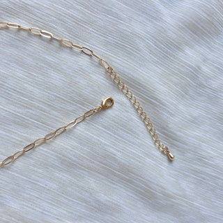 Rectangle Box Chain - 18k Gold Paperclip Chain