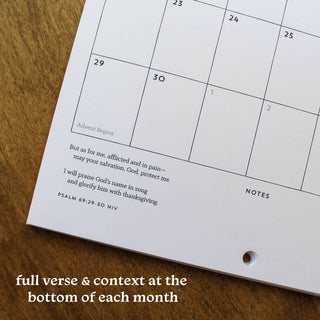 2026 Scripture Calendar: Worship in the Wilderness