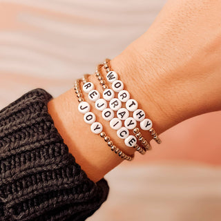LABEL BRACELETS: 14k Gold Beads / Worthy